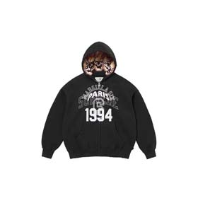 123.Nike×supreme Stussy Fashionable Jira joint skull ghost fire destruction hooded sweatshirt tracksuit-2544  